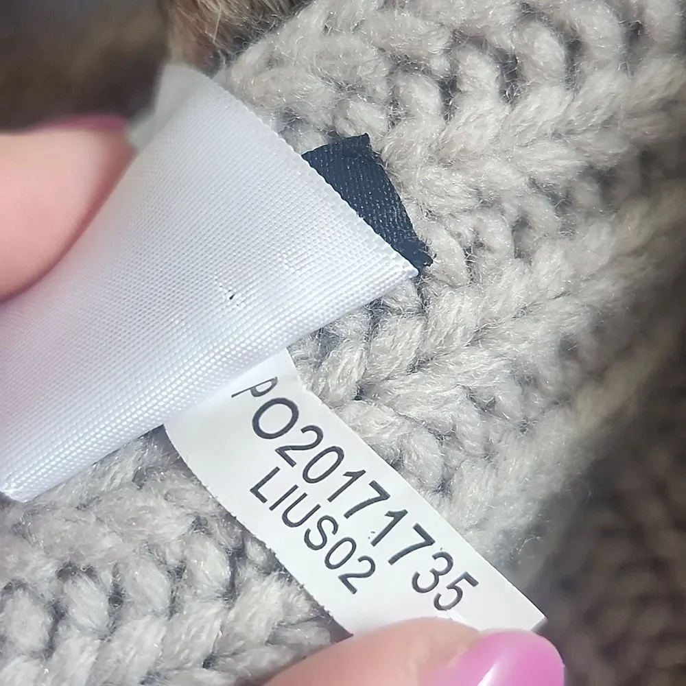 Stella & Dot Faux Fur Brown Reversible Scarf Wrap, EUC